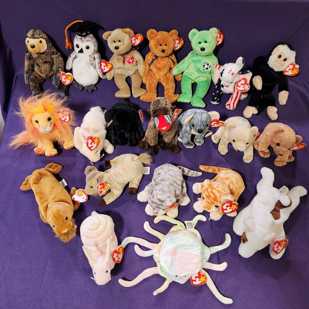 Rare TY Original Beanie Babies Lot With Tags (Errors)